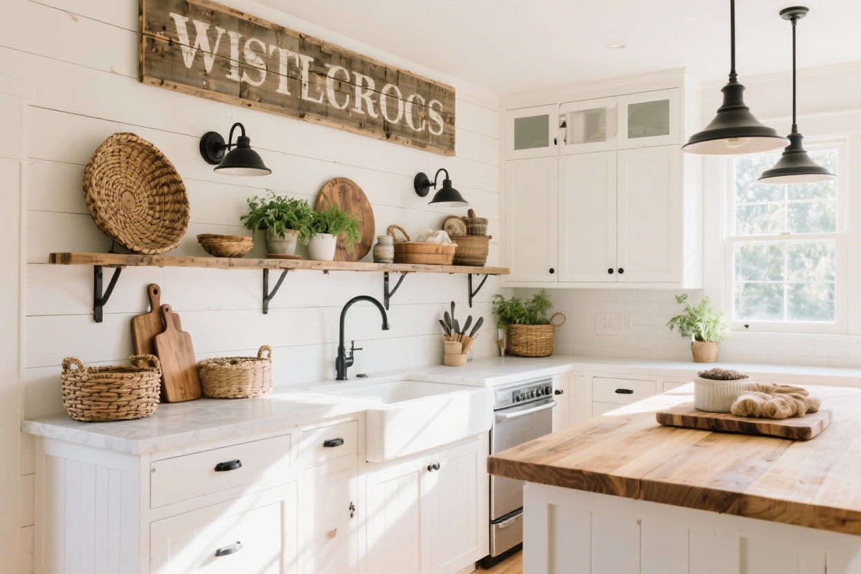 15 Charming Big Kitchen Wall Decor Ideas for the Perfect Farmhouse Look You’ll Love
