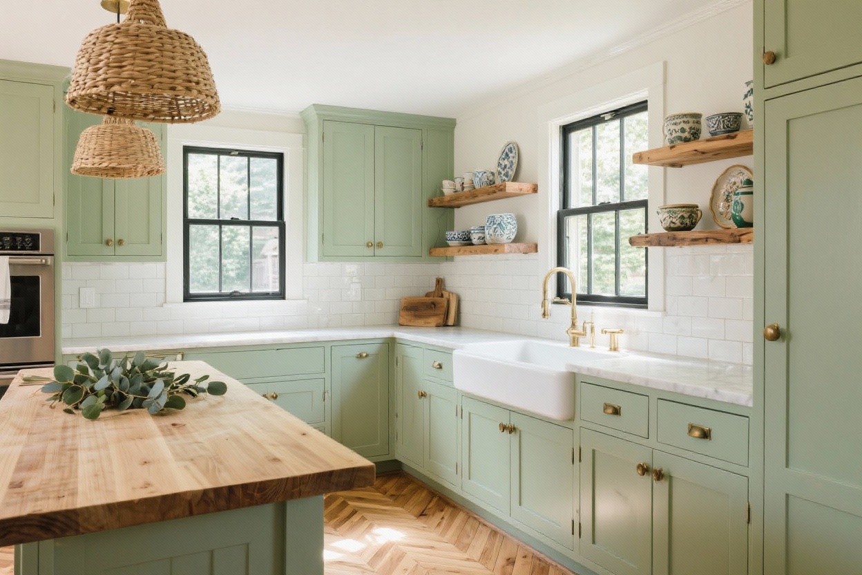 Farmhouse Sage Green Kitchen Ideas: Cozy, Fresh Designs Using This Trending Color