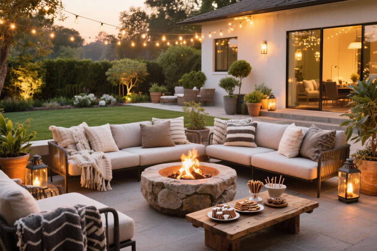 Outdoor Patio Ideas With a Fire Pit That Turn Nights Into Magic